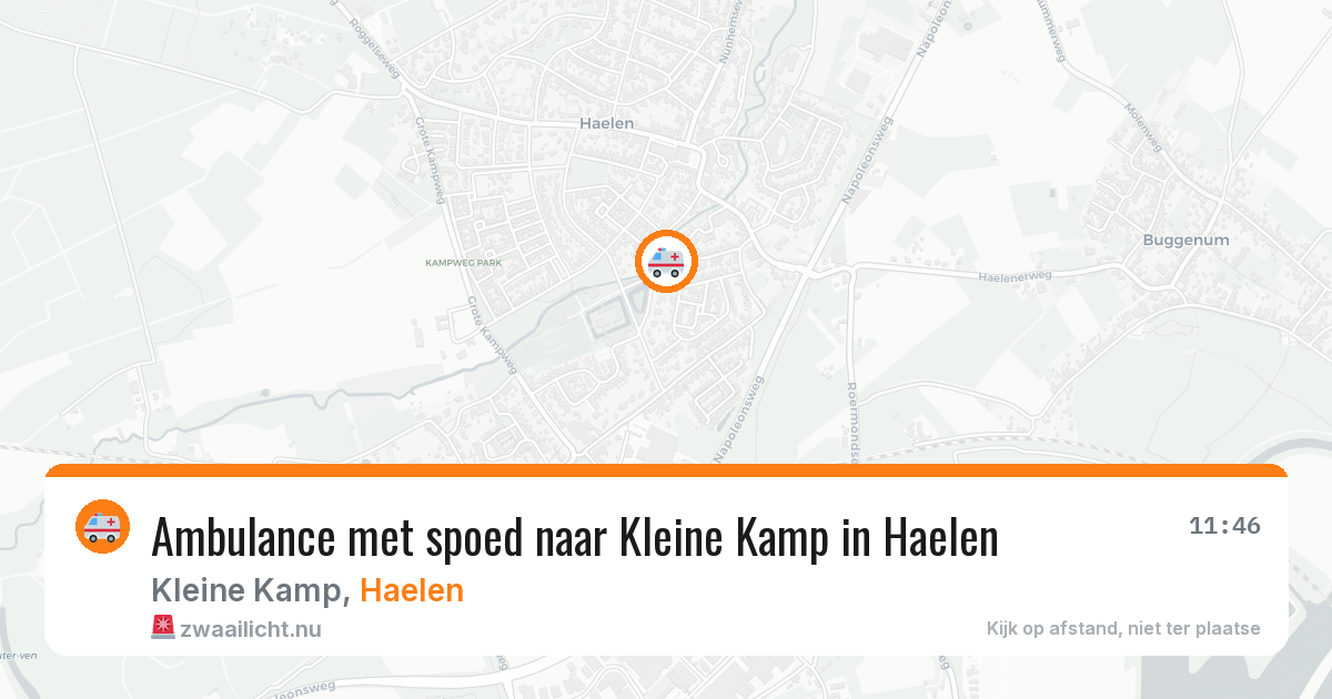 Ambulance met spoed naar Kleine Kamp in Haelen — 23 jul 2026