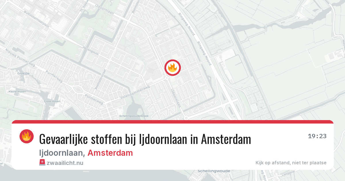 Gevaarlijke stoffen bij Ijdoornlaan in Amsterdam — 16 mei 2026