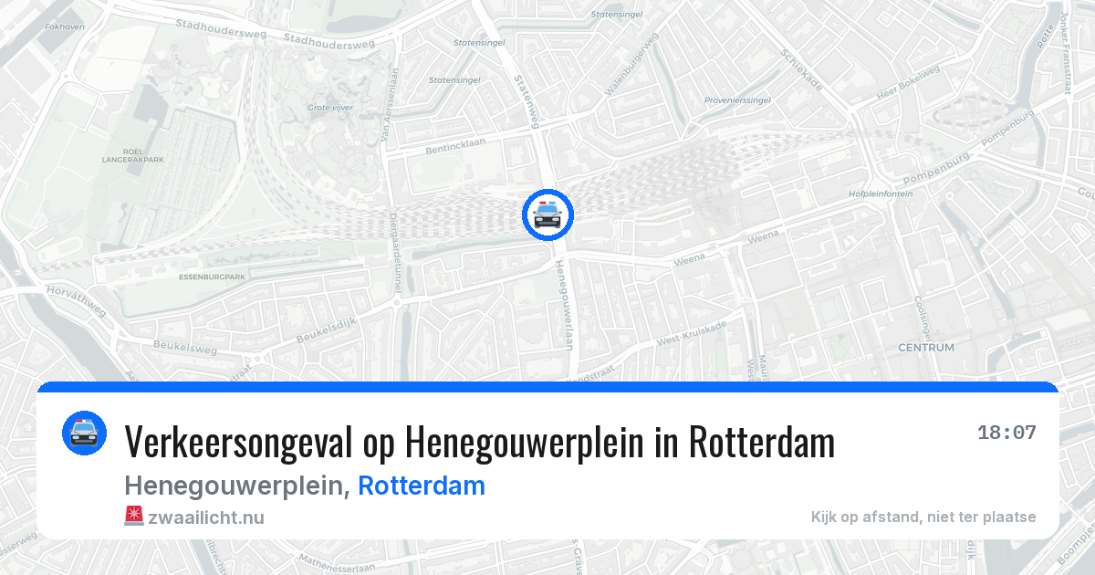 Verkeersongeval op Henegouwerplein in Rotterdam — 29 mei 2026
