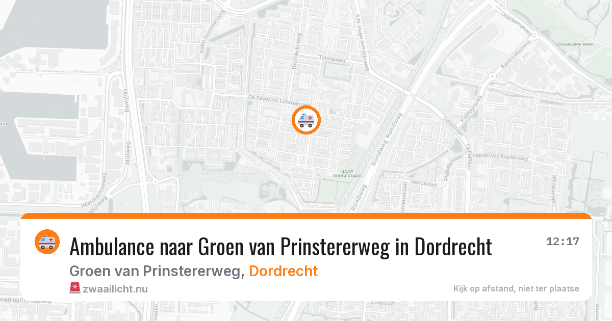 Ambulance naar Groen van Prinstererweg in Dordrecht — 31 mrt 2026