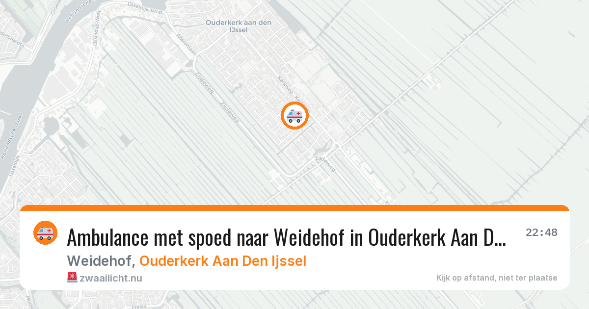 Ambulance met spoed naar Weidehof in Ouderkerk Aan Den Ijssel — 7 apr 2026