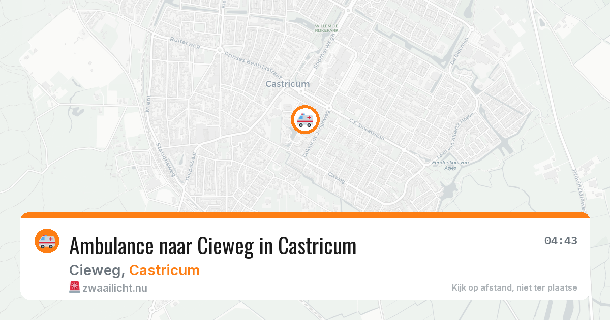 Ambulance naar Cieweg in Castricum — 27 jul 2026