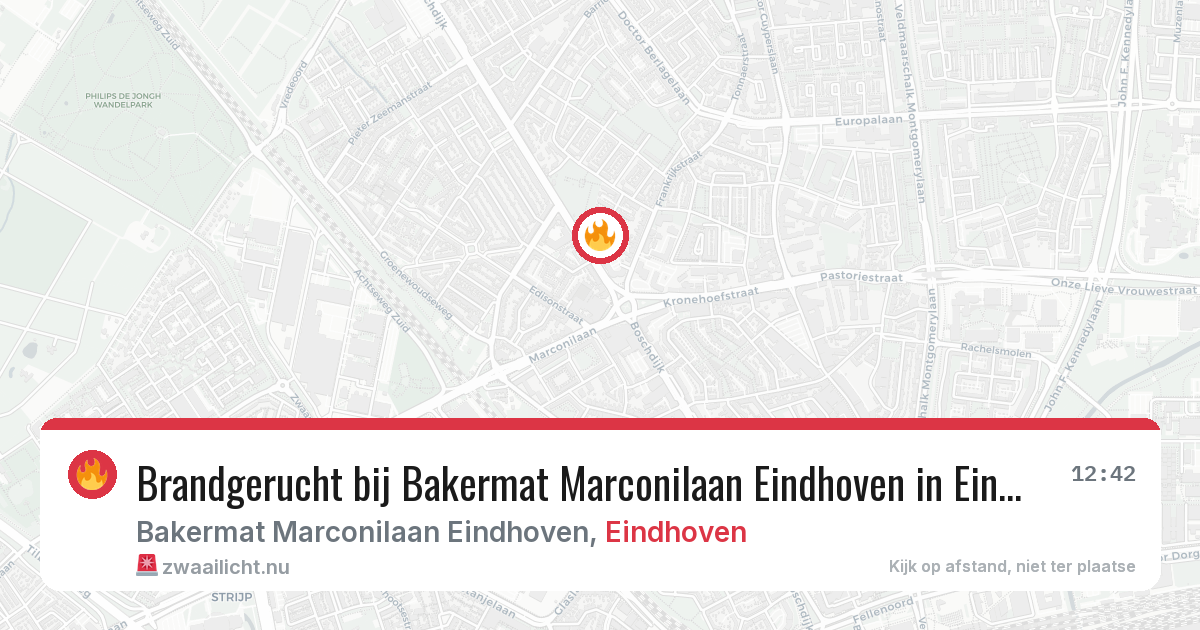 Brandgerucht bij Bakermat Marconilaan Eindhoven in Eindhoven — 5 jun 2026