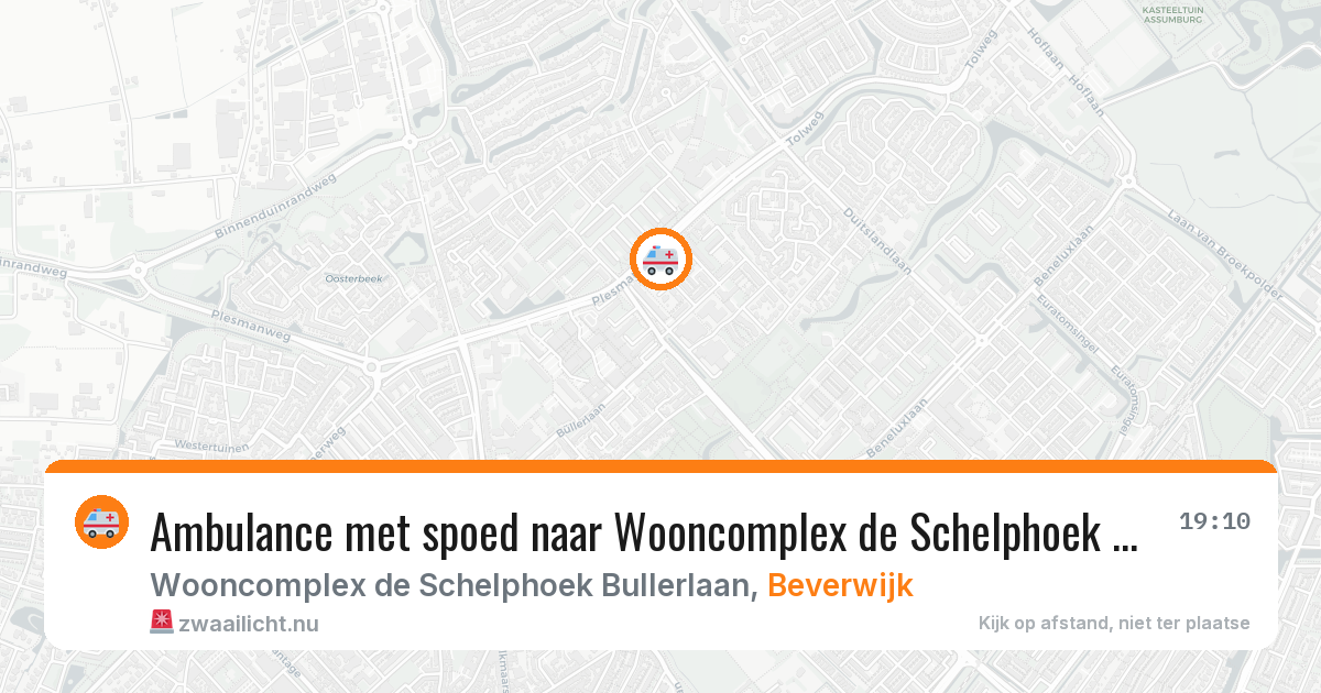 Ambulance met spoed naar Wooncomplex de Schelphoek Bullerlaan in Beverwijk — 25 mrt 2026