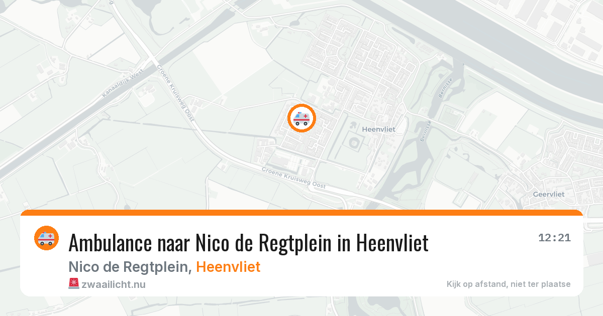 Ambulance naar Nico de Regtplein in Heenvliet — 13 jul 2026