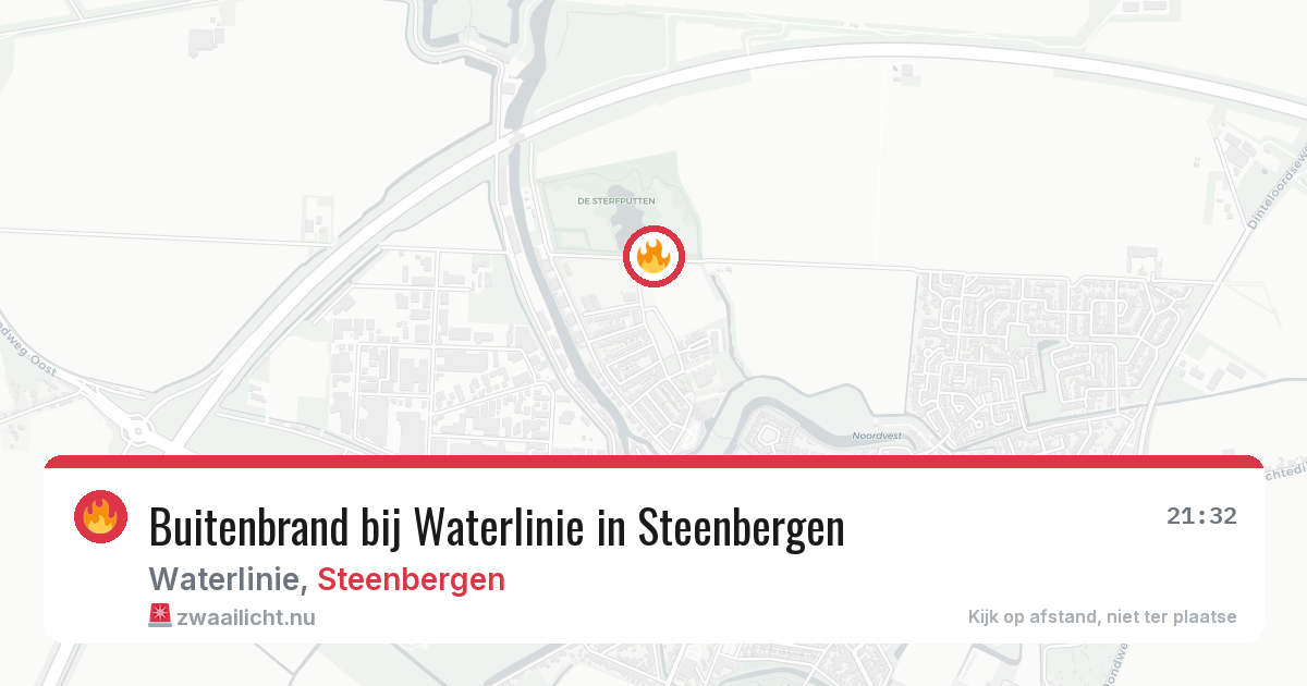 Buitenbrand bij Waterlinie in Steenbergen — 1 jun 2026