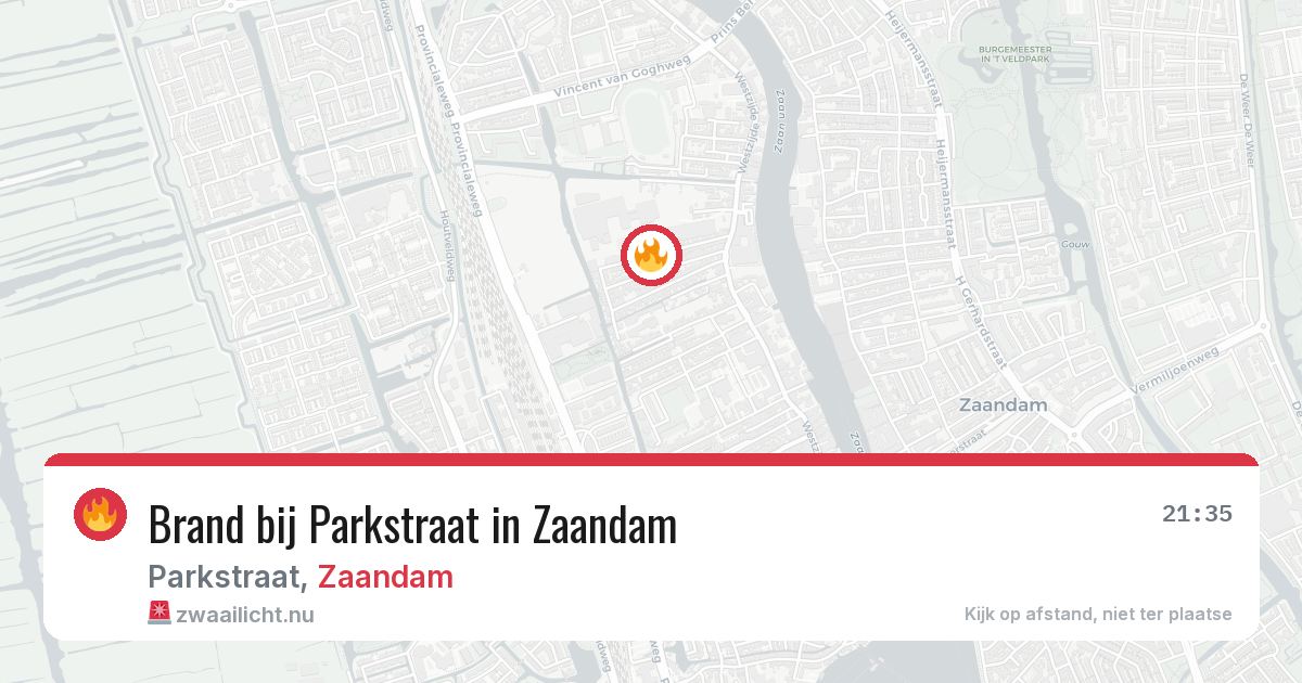 Brand bij Parkstraat in Zaandam — 20 mei 2026