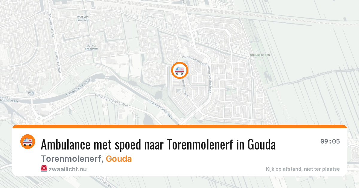 Ambulance met spoed naar Torenmolenerf in Gouda — 22 apr 2026