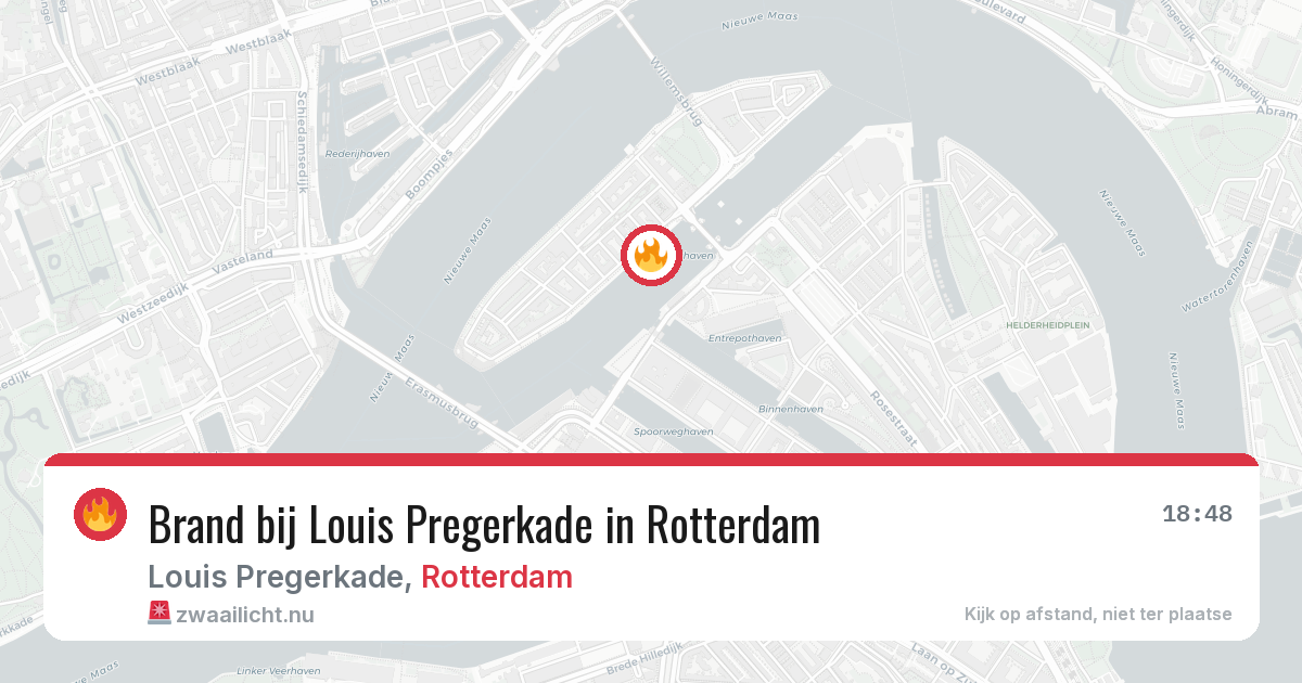 Brand bij Louis Pregerkade in Rotterdam — 25 jul 2026