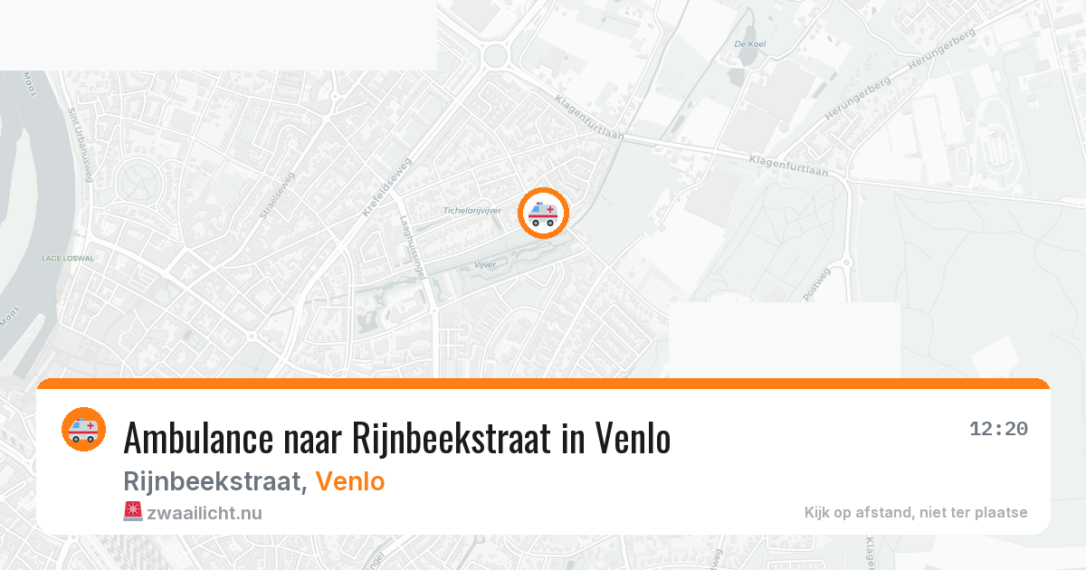 Ambulance naar Rijnbeekstraat in Venlo — 10 jul 2026
