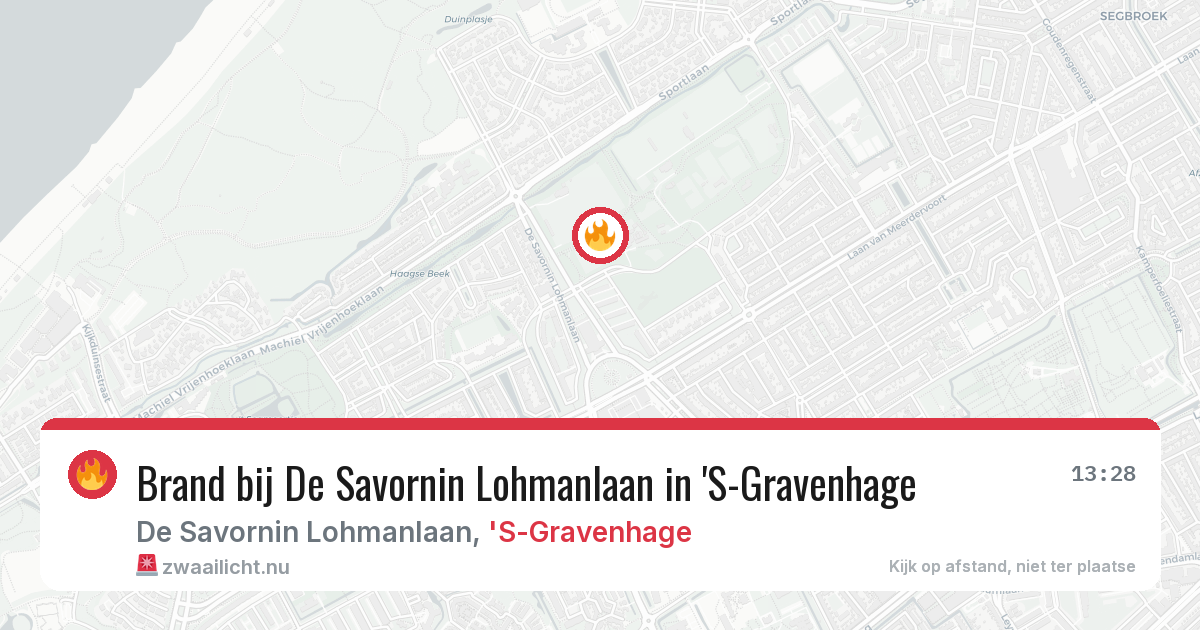 Brand bij De Savornin Lohmanlaan in 'S-Gravenhage — 6 jun 2026