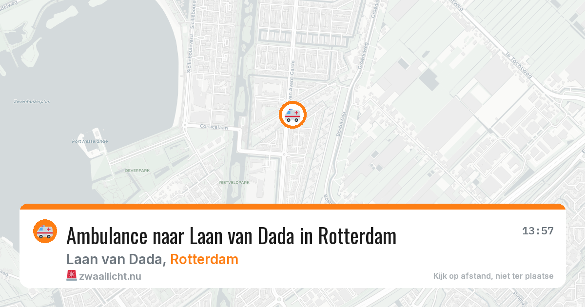 Ambulance naar Laan van Dada in Rotterdam — 16 jul 2026