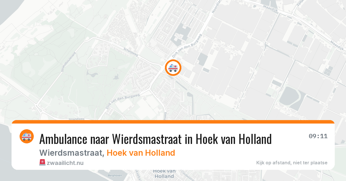 Ambulance naar Wierdsmastraat in Hoek van Holland — 21 mrt 2026