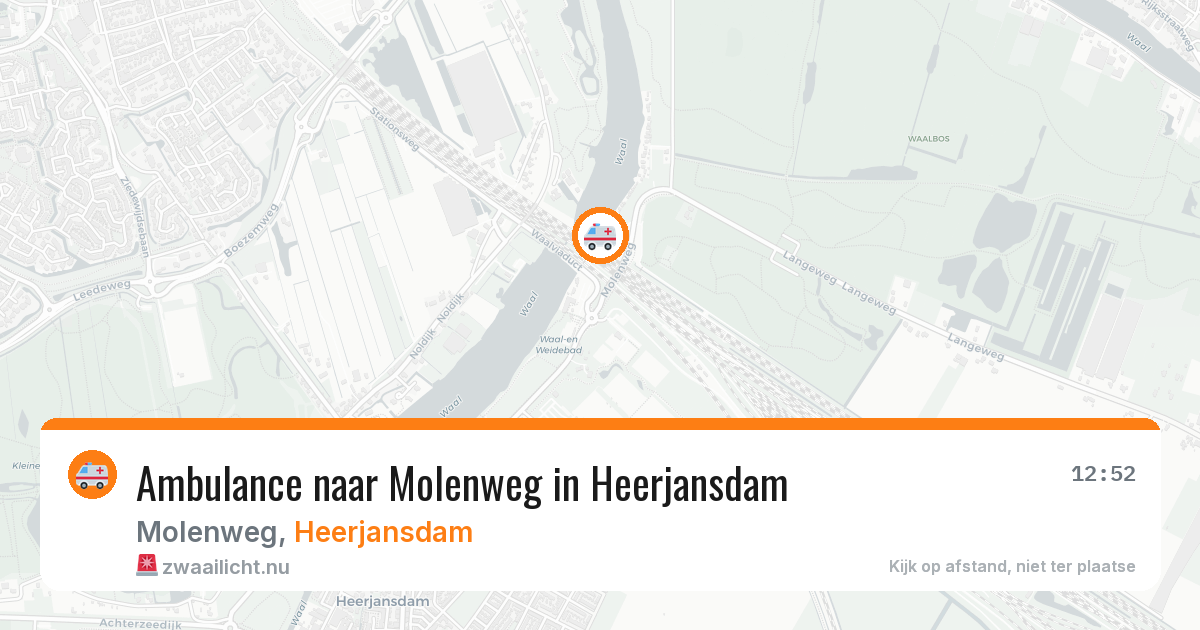 Ambulance naar Molenweg in Heerjansdam — 1 jun 2026