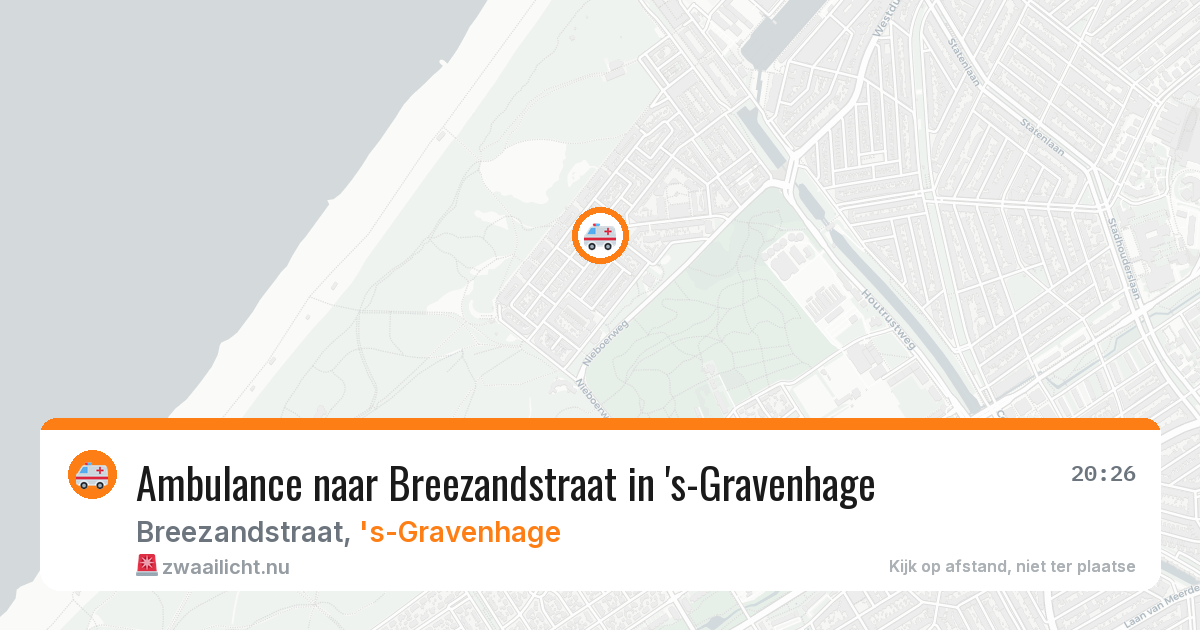 Ambulance naar Breezandstraat in 's-Gravenhage — 29 mrt 2026