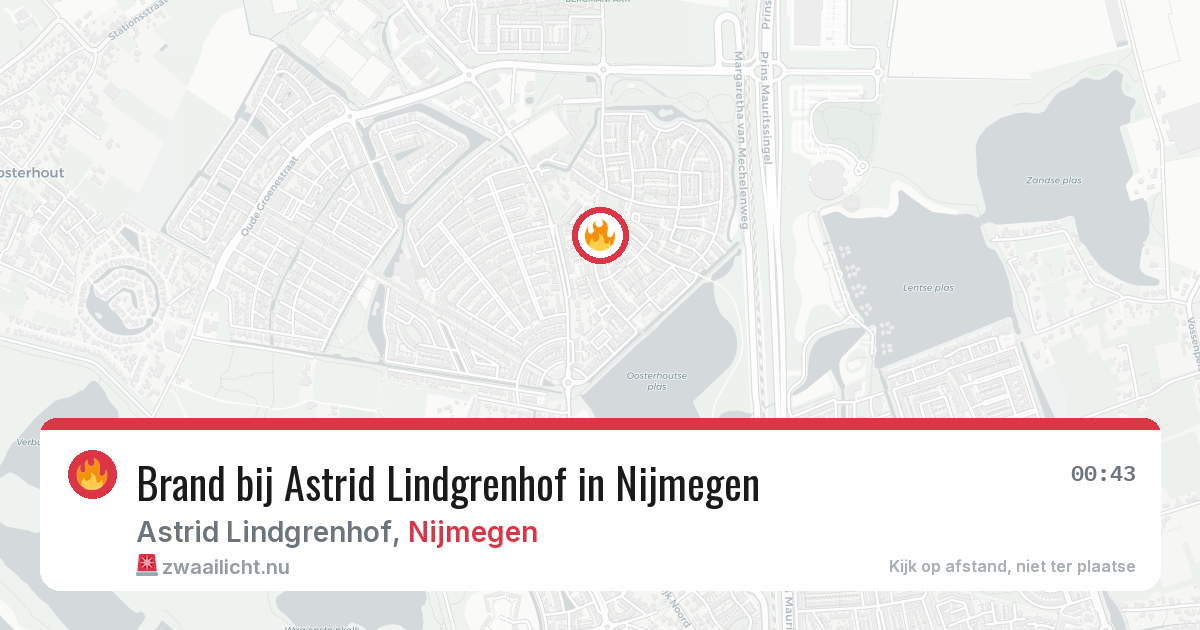 Brand bij Astrid Lindgrenhof in Nijmegen — 28 mei 2026