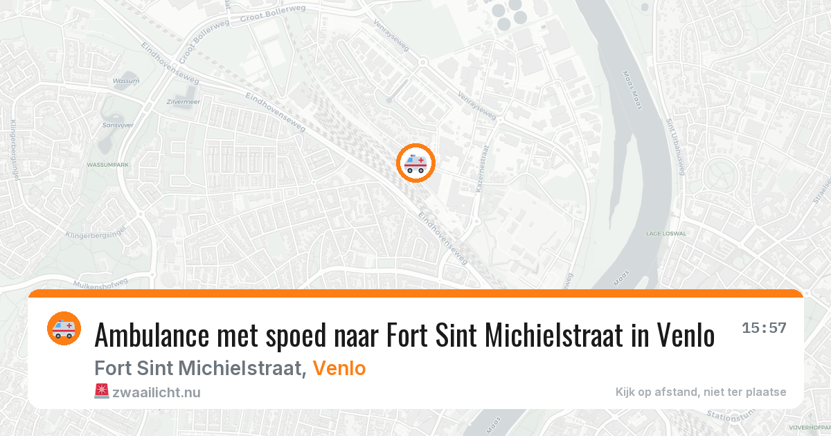 Ambulance met spoed naar Fort Sint Michielstraat in Venlo — 30 mei 2026
