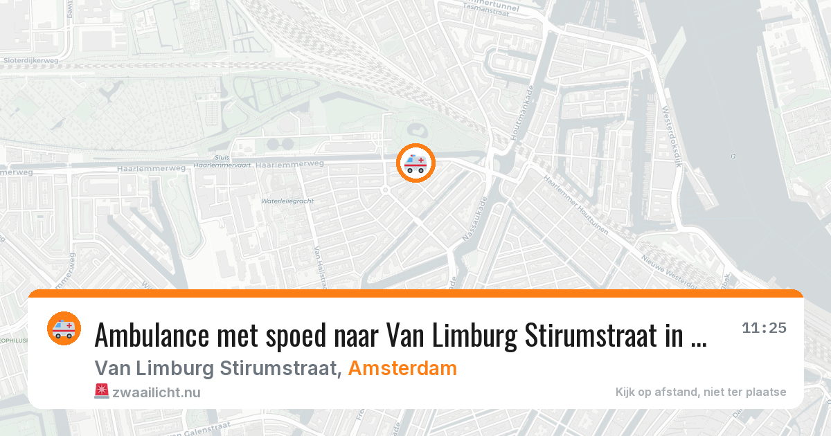 Ambulance met spoed naar Van Limburg Stirumstraat in Amsterdam — 20 jul 2026