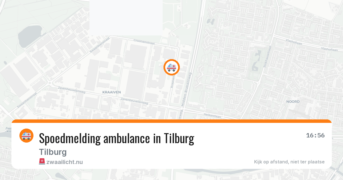 Spoedmelding ambulance in Tilburg — 10 jul 2026
