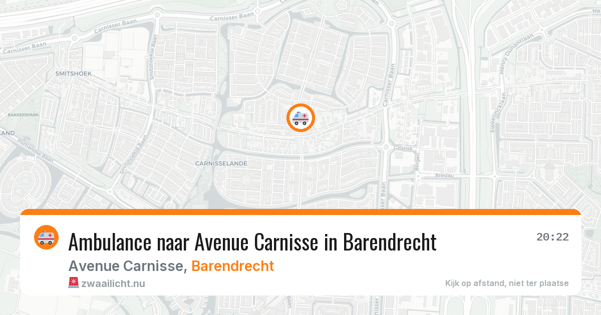 Ambulance naar Avenue Carnisse in Barendrecht — 17 jul 2026