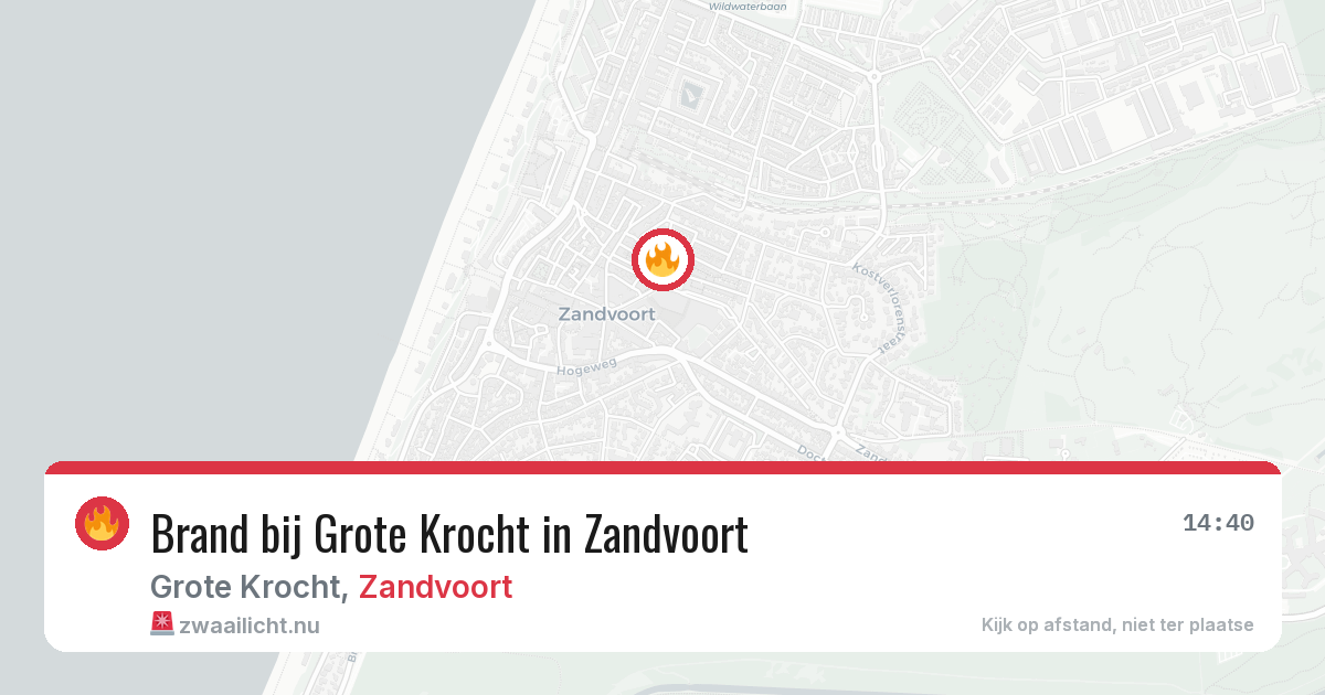 Brand bij Grote Krocht in Zandvoort — 11 apr 2026