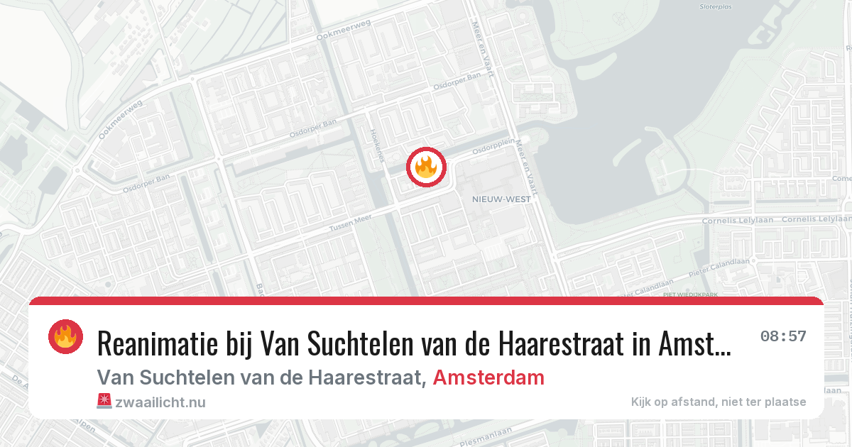 Reanimatie bij Van Suchtelen van de Haarestraat in Amsterdam — 20 mrt 2026