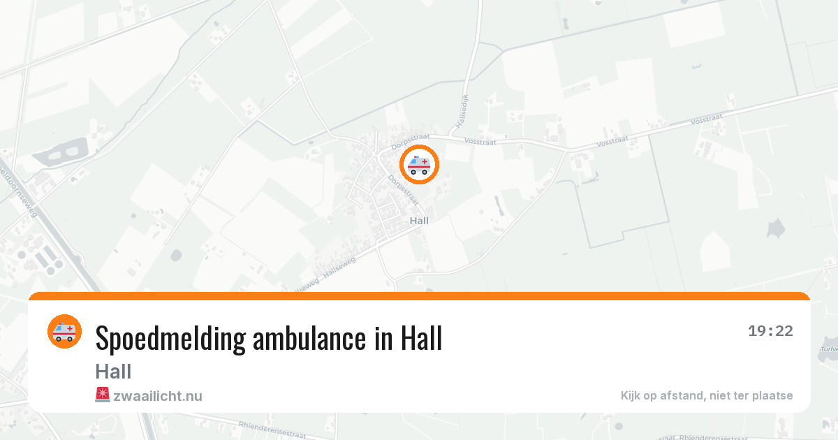 Spoedmelding ambulance in Hall — 1 mei 2026
