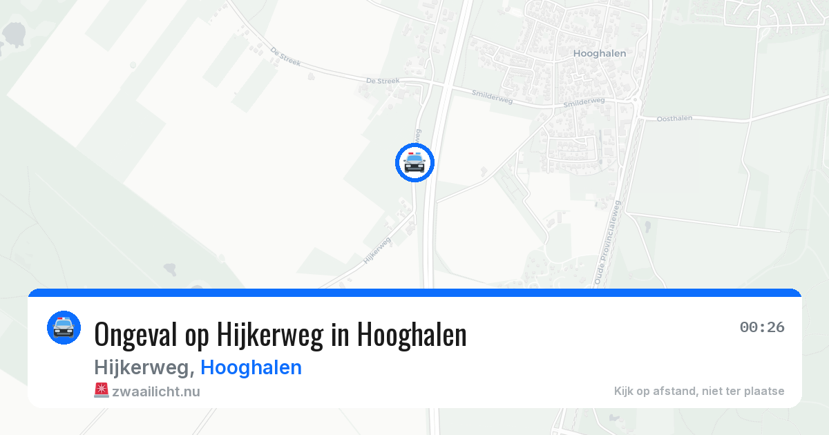 Ongeval op Hijkerweg in Hooghalen — 13 mrt 2026
