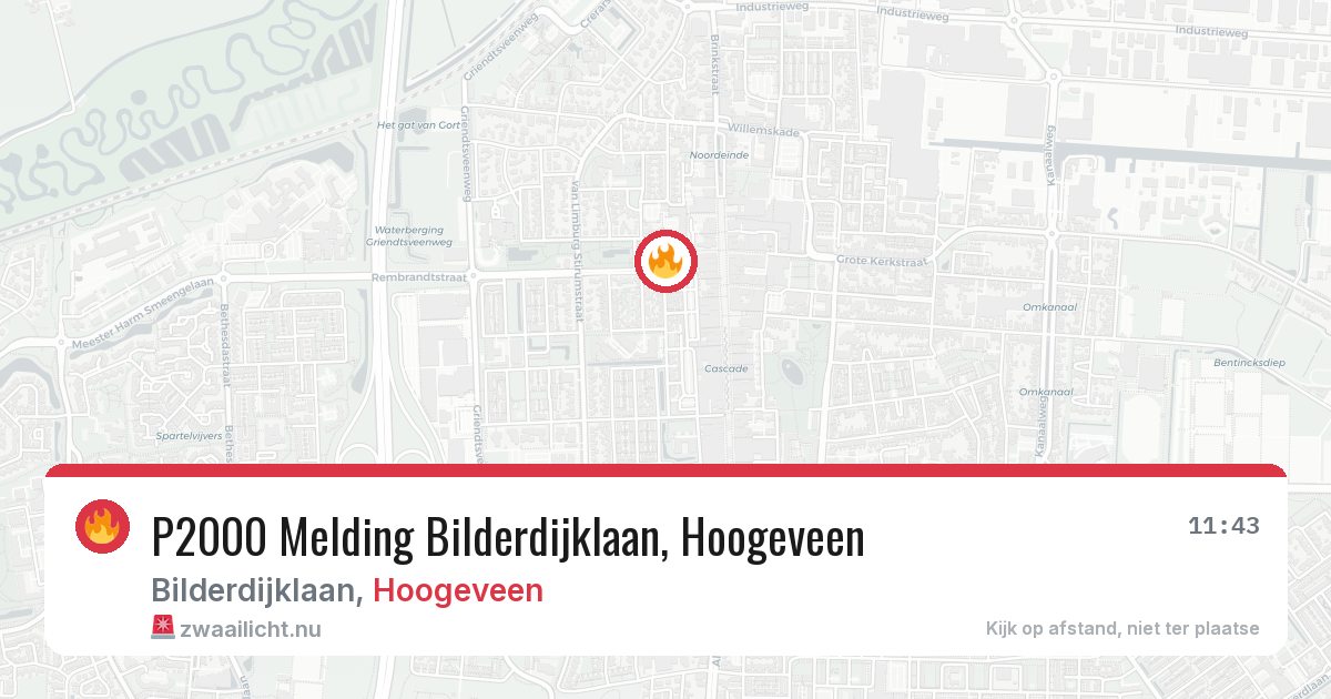P2000 Melding Bilderdijklaan, Hoogeveen — 7 mei 2026