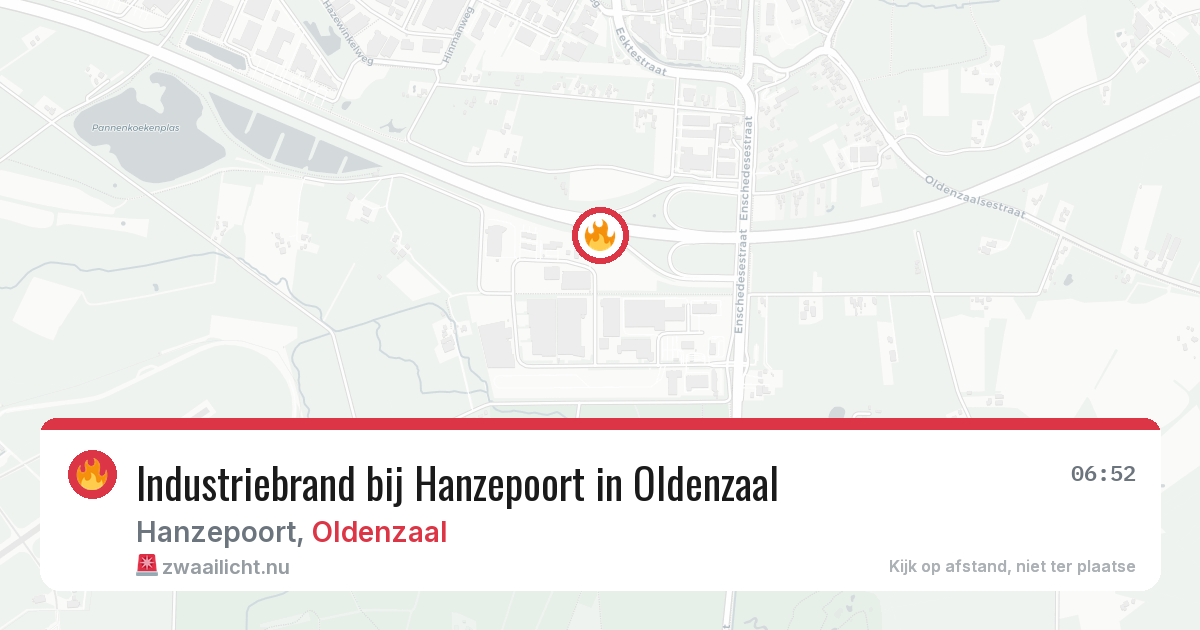 Industriebrand bij Hanzepoort in Oldenzaal — 16 mei 2026