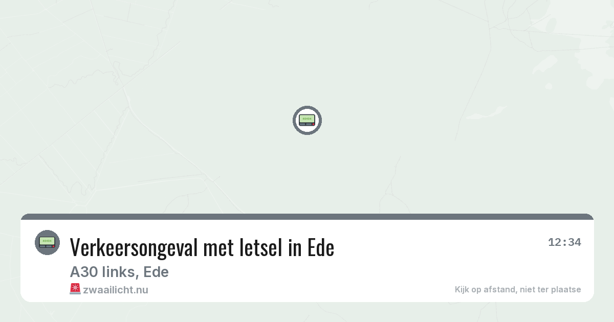 Verkeersongeval met letsel in Ede — 26 jul 2026