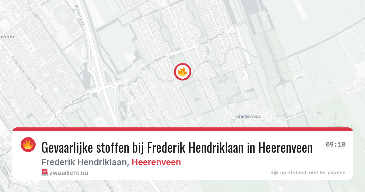 Gevaarlijke stoffen bij Frederik Hendriklaan in Heerenveen — 5 jun 2026