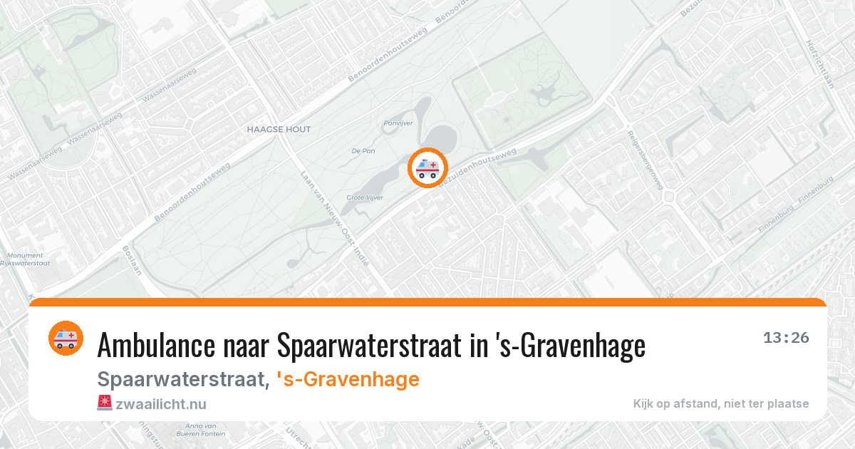 Ambulance naar Spaarwaterstraat in 's-Gravenhage — 10 jul 2026
