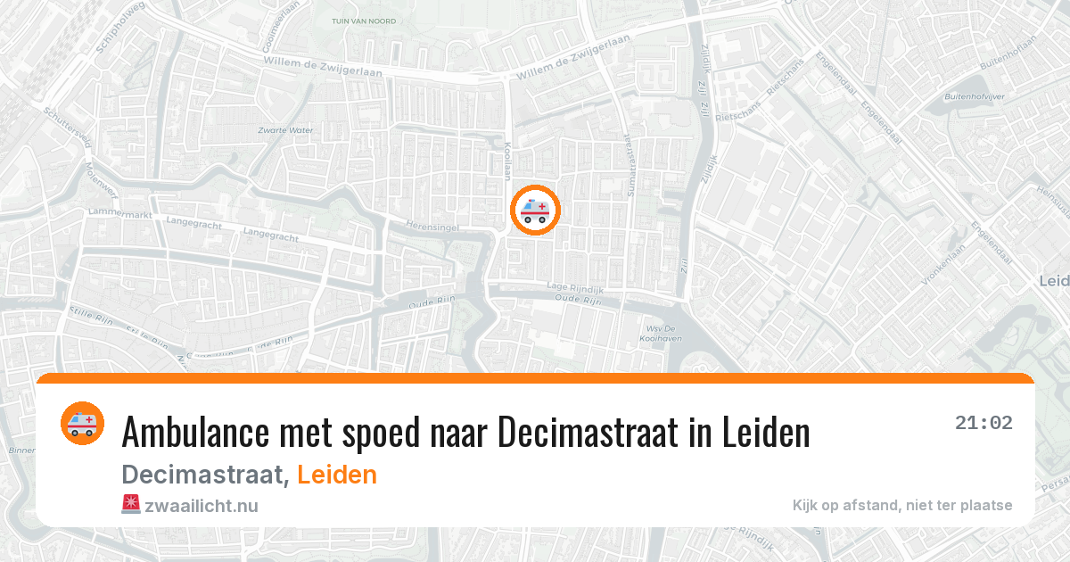Ambulance met spoed naar Decimastraat in Leiden — 21 jan 2026