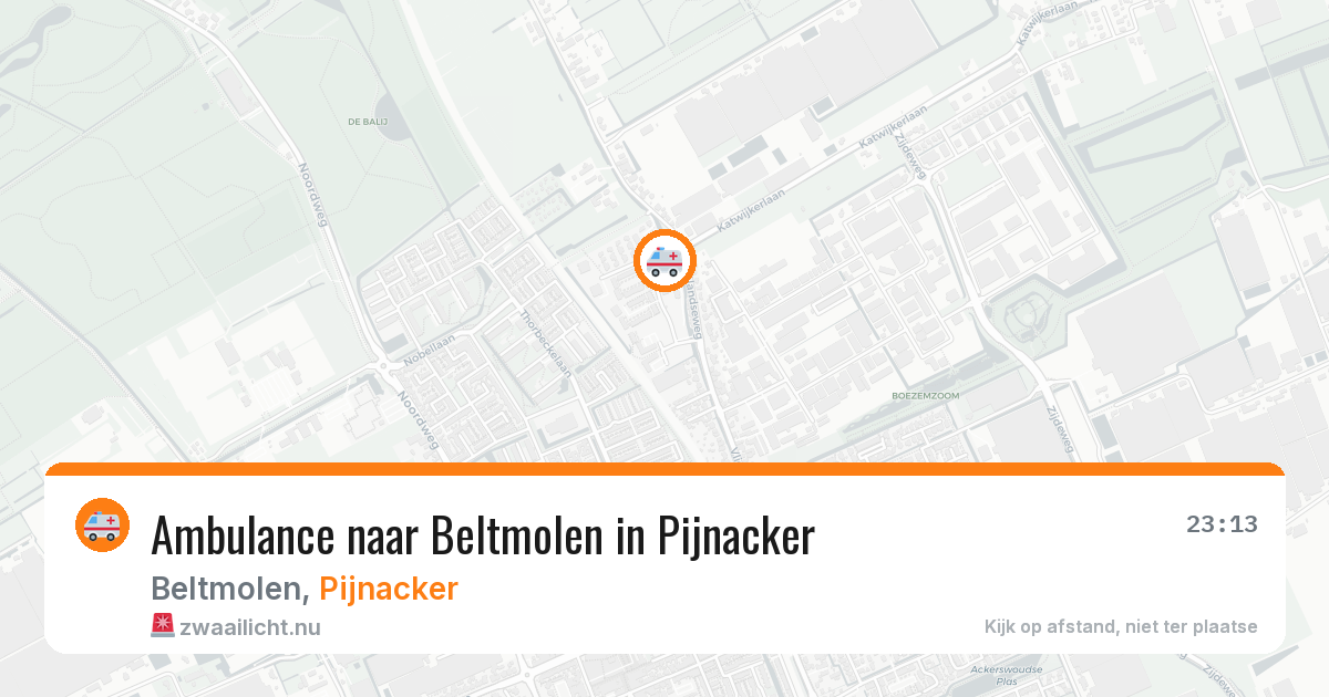 Ambulance naar Beltmolen in Pijnacker — 24 jul 2026