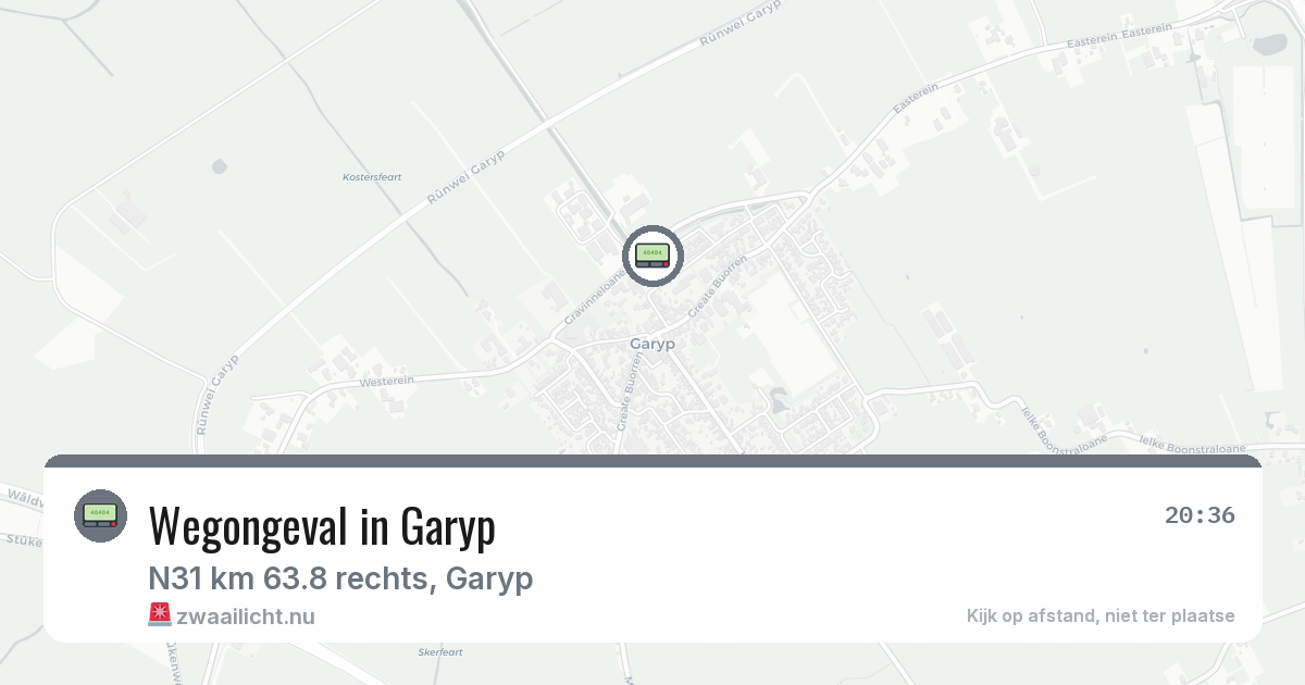 Wegongeval in Garyp — 10 feb 2026