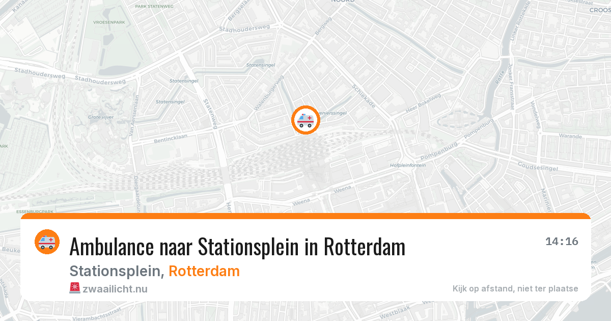 Ambulance naar Stationsplein in Rotterdam — 19 feb 2026