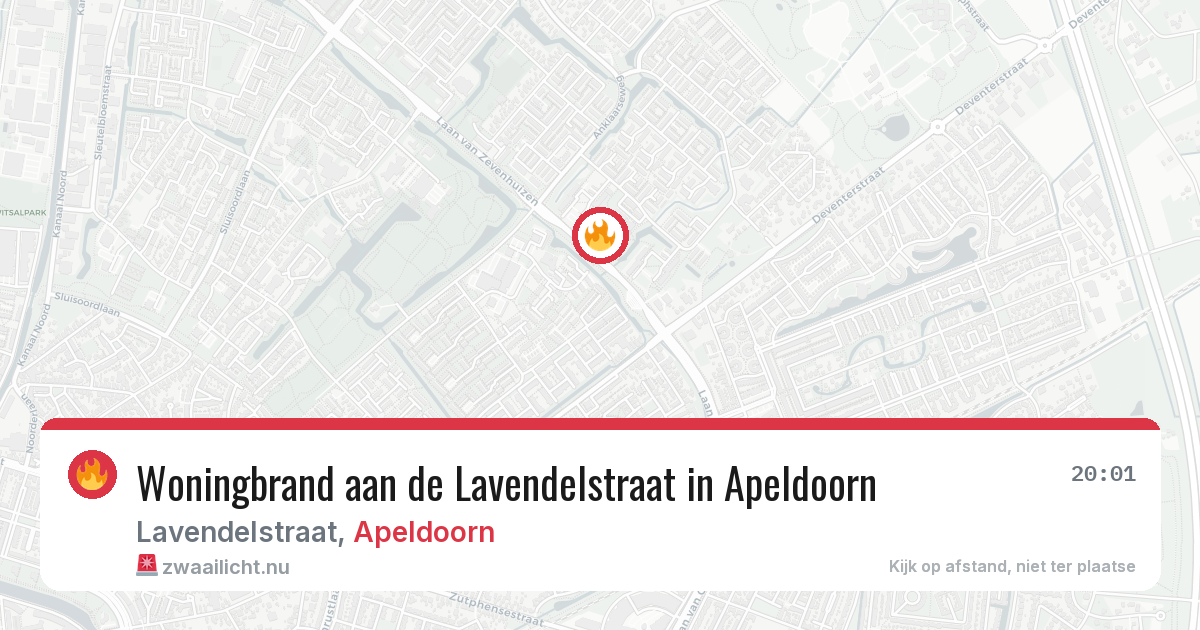 Woningbrand aan de Lavendelstraat in Apeldoorn — 9 jul 2026