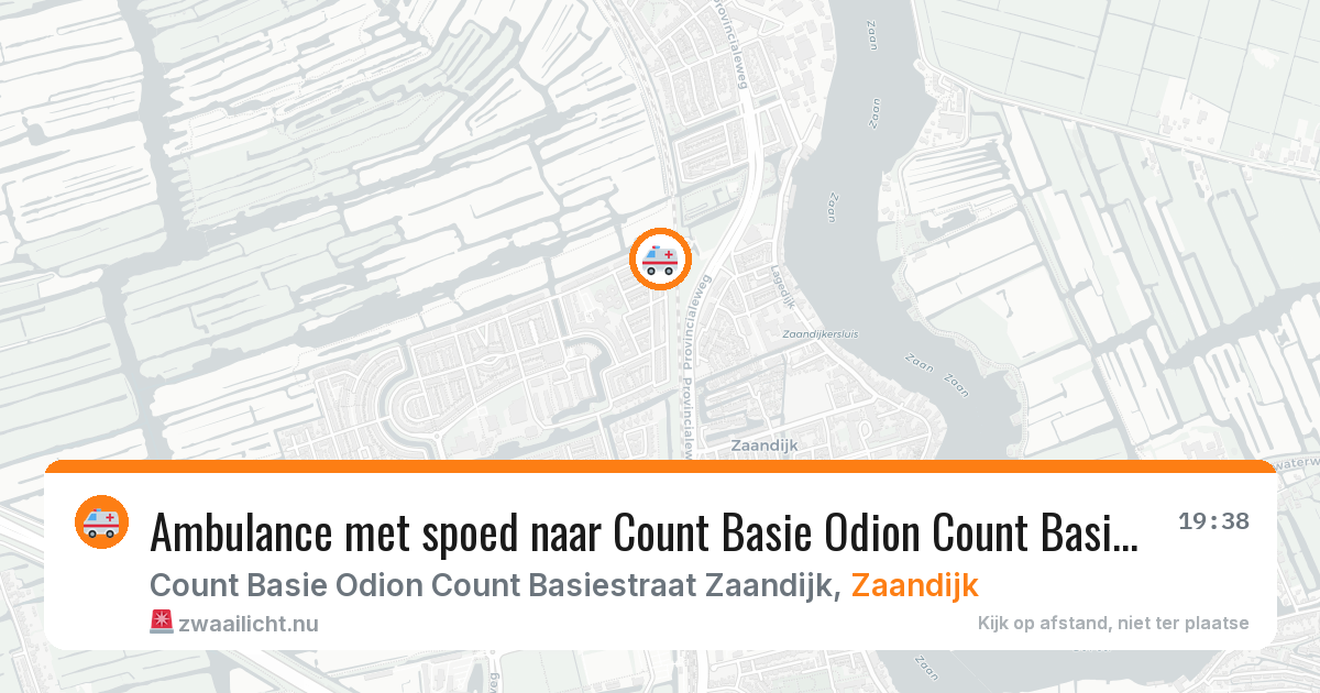 Ambulance met spoed naar Count Basie Odion Count Basiestraat Zaandijk in Zaandijk — 16 jan 2026