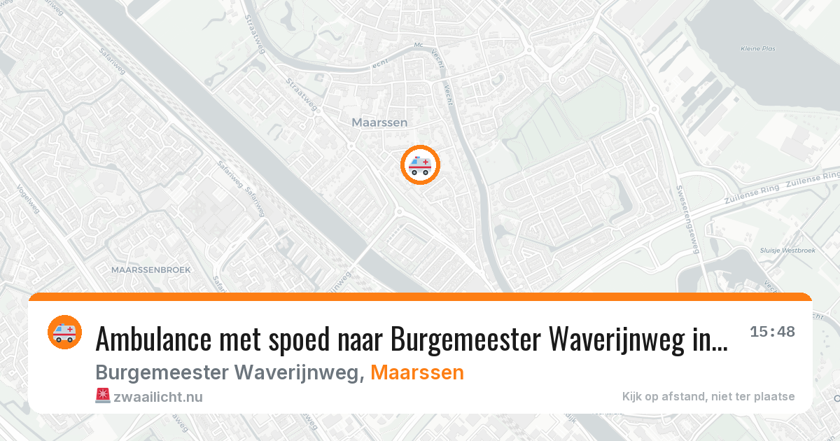 Ambulance met spoed naar Burgemeester Waverijnweg in Maarssen — 21 jul 2026