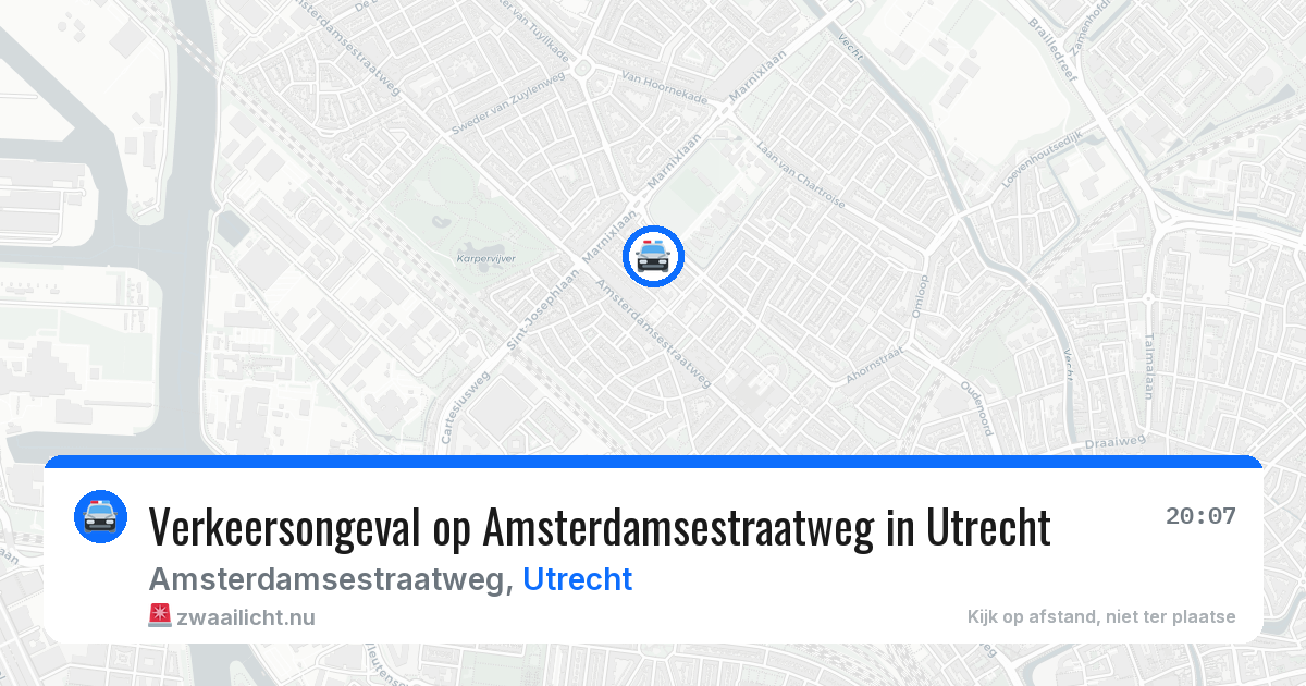 Verkeersongeval op Amsterdamsestraatweg in Utrecht — 15 jul 2026