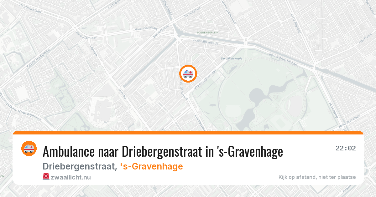 Ambulance naar Driebergenstraat in 's-Gravenhage — 20 mei 2026