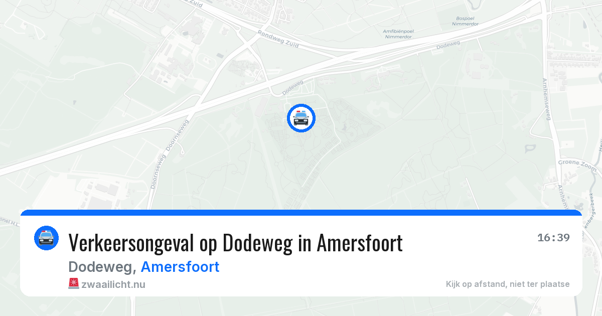 Verkeersongeval op Dodeweg in Amersfoort — 19 jul 2026
