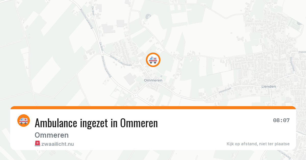 Ambulance ingezet in Ommeren — 23 mei 2026