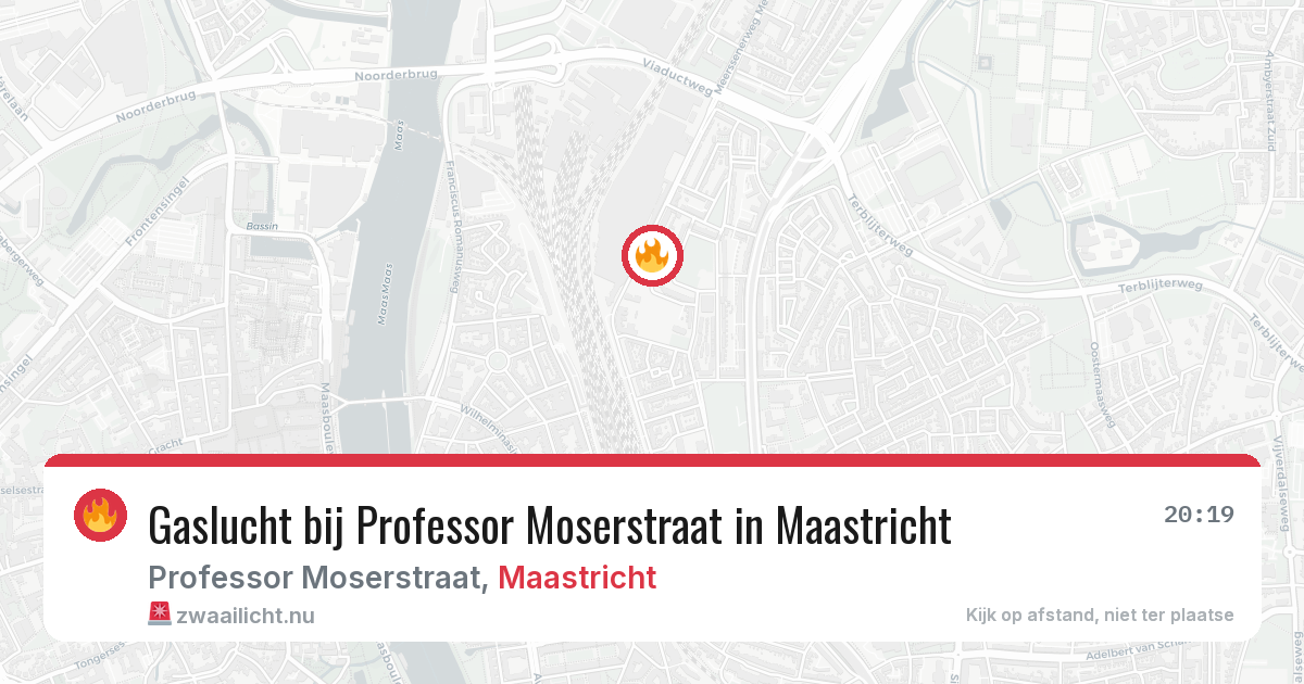 Gaslucht bij Professor Moserstraat in Maastricht — 13 jul 2026