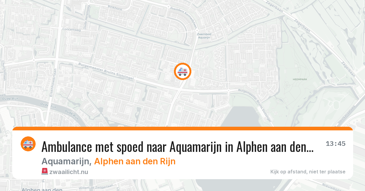 Ambulance met spoed naar Aquamarijn in Alphen aan den Rijn — 15 feb 2026