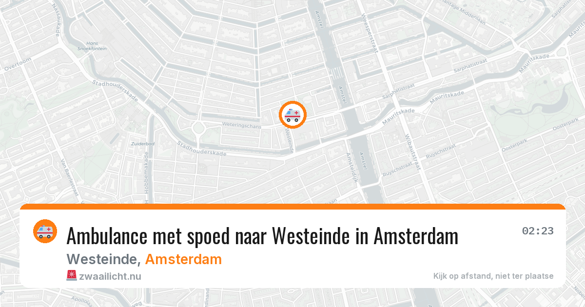 Ambulance met spoed naar Westeinde in Amsterdam — 22 jul 2026