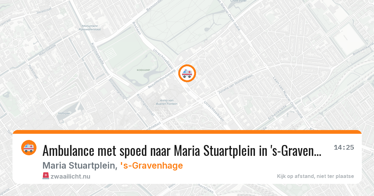 Ambulance met spoed naar Maria Stuartplein in 's-Gravenhage — 15 mrt 2026