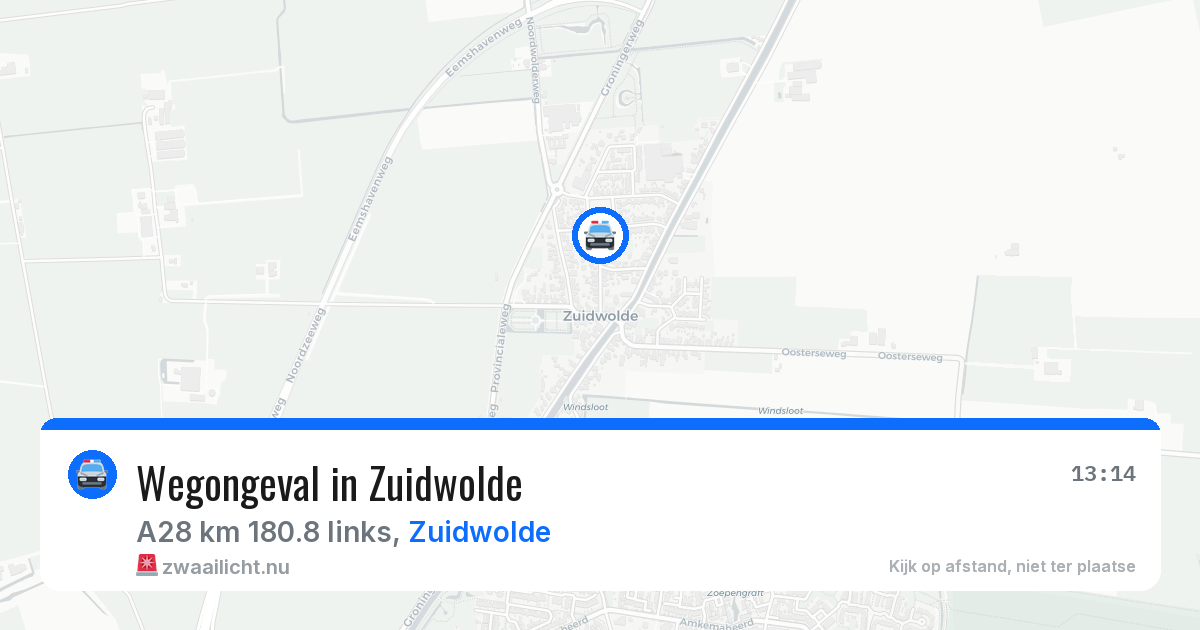 Wegongeval in Zuidwolde — 13 mrt 2026