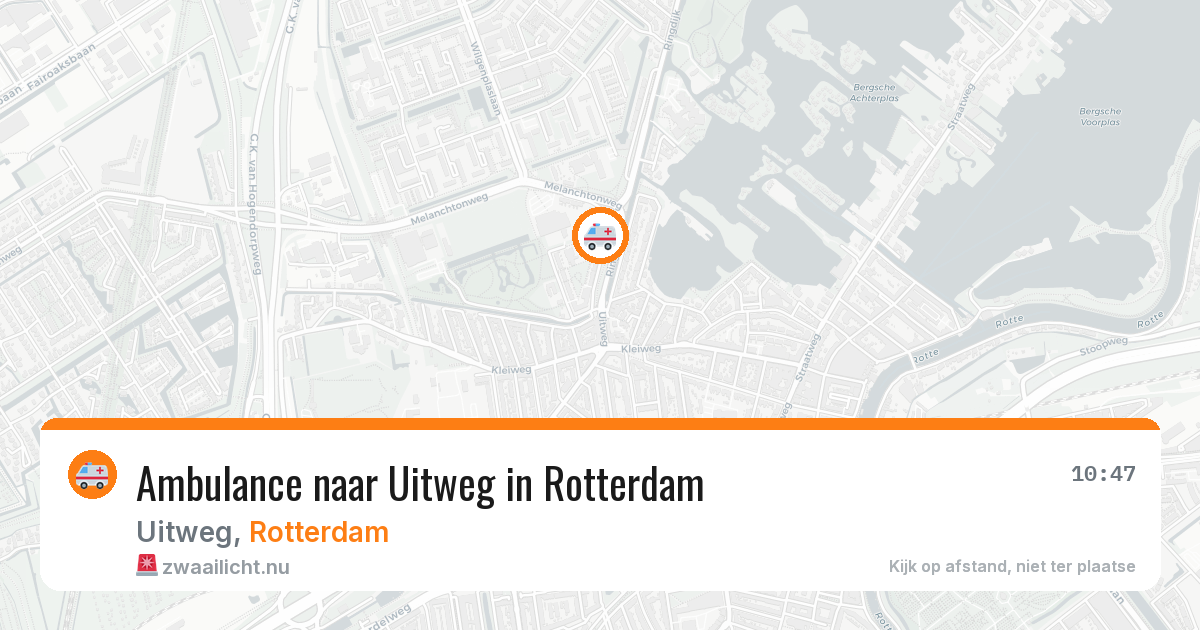 Ambulance naar Uitweg in Rotterdam — 22 jul 2026
